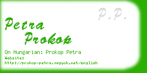 petra prokop business card